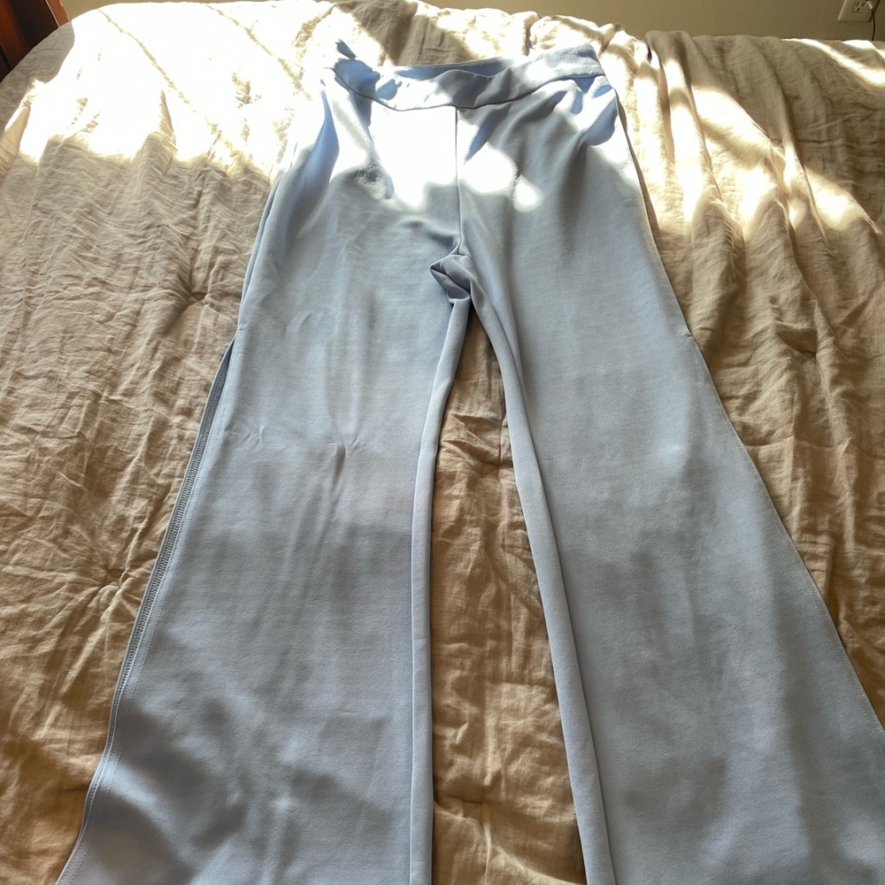 Split flare leg pants